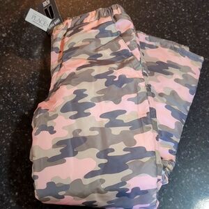 Sz8 Snow pants Girls TCP Camp pink green